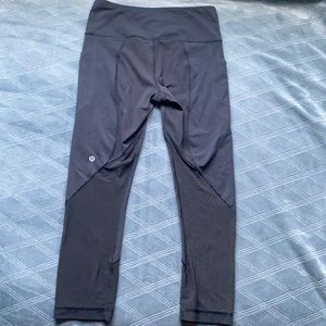 lululemon size 6 mesh ankle leggings with pockets